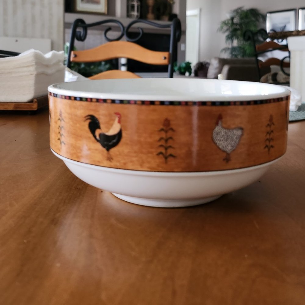 Warren Kimble Sakura Country "Chicken" Quartet Bowl 6"
